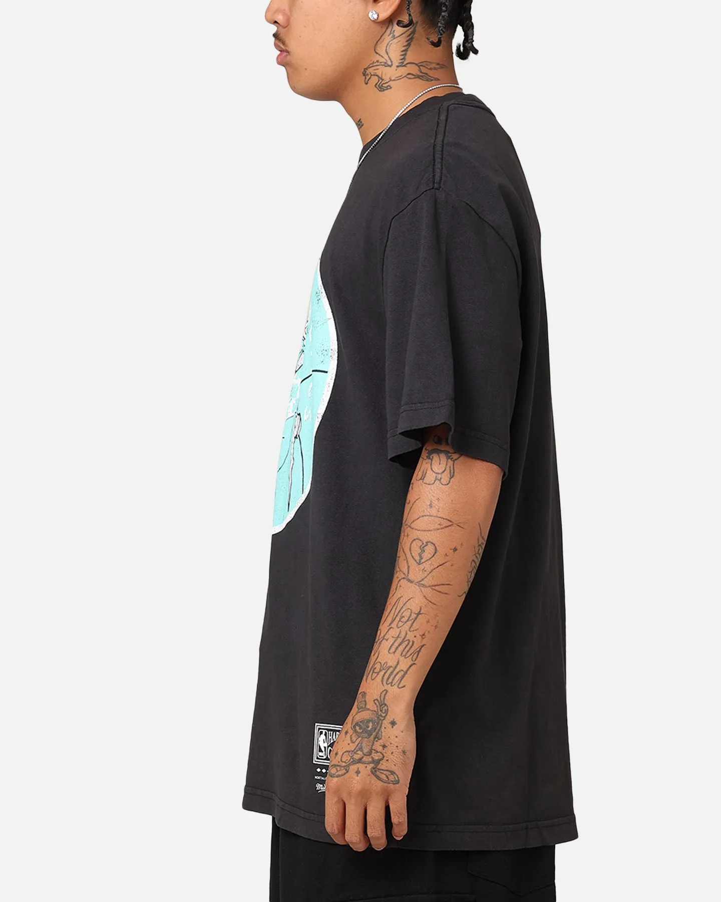 Mitchell & Ness Boston Celtics Ice Blue Logo T-Shirt Faded Black sold by Culture Kings product image thumbnail 5