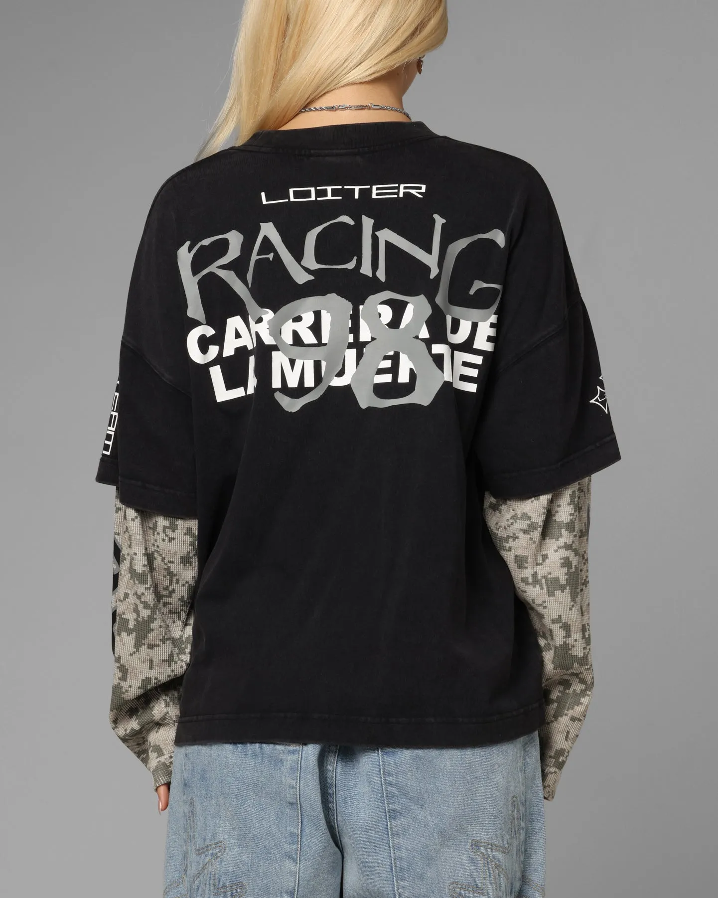 Loiter Performance Layered Long Sleeve T-Shirt Vintage Black sold by Culture Kings product image thumbnail 2