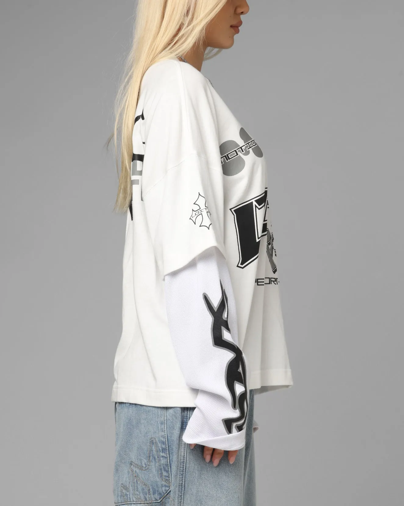 Loiter Performance Layered Long Sleeve T-Shirt Off White sold by Culture Kings product image thumbnail 5