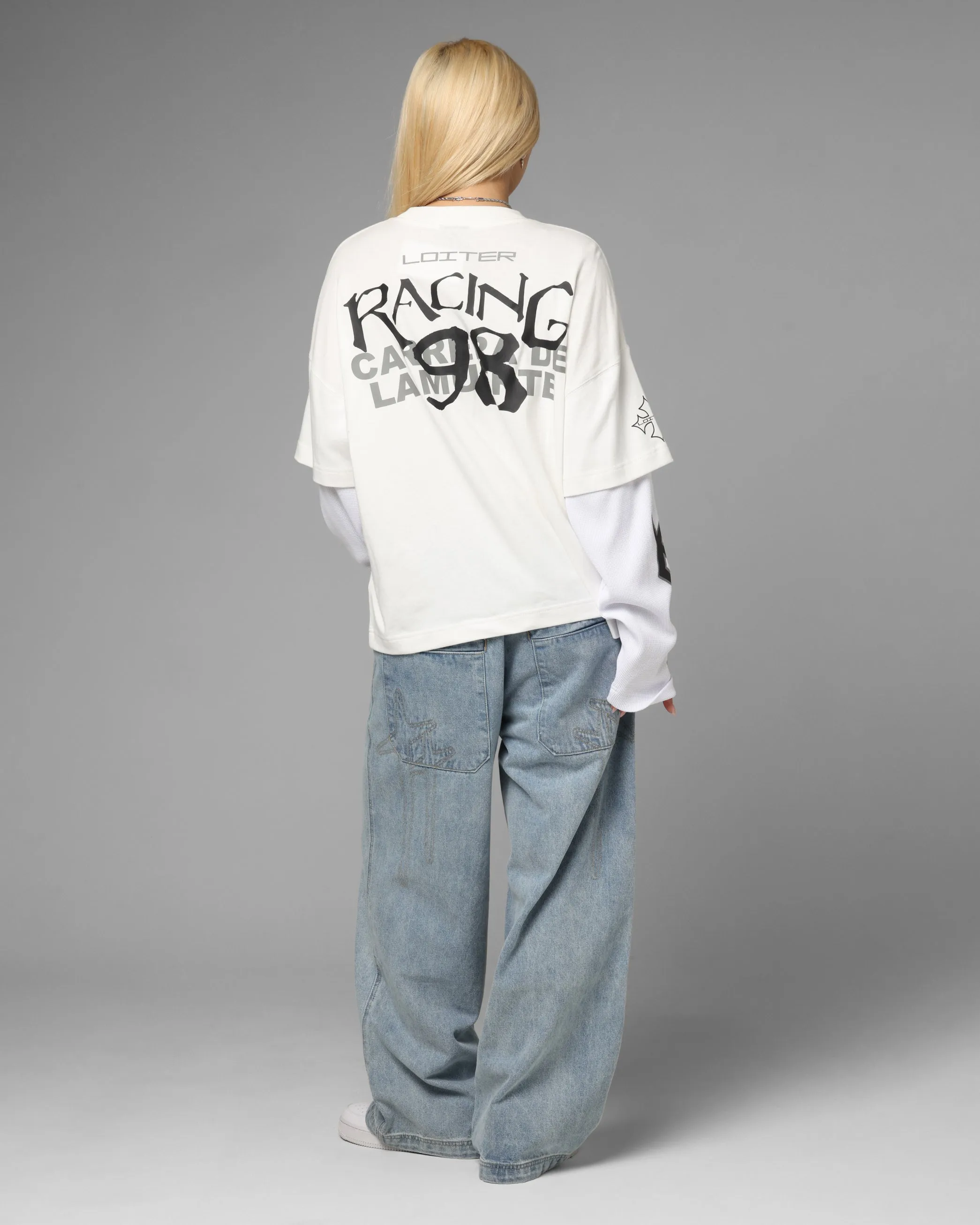 Loiter Performance Layered Long Sleeve T-Shirt Off White sold by Culture Kings product image thumbnail 4