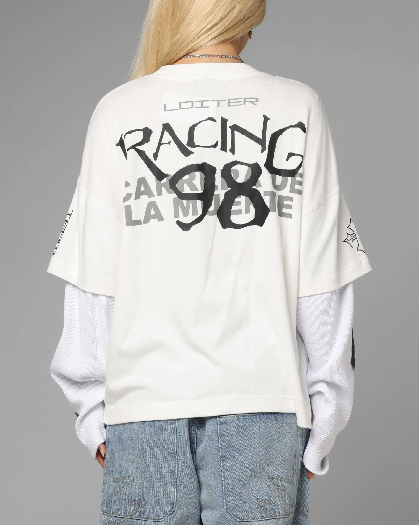 Loiter Performance Layered Long Sleeve T-Shirt Off White sold by Culture Kings product image thumbnail 2