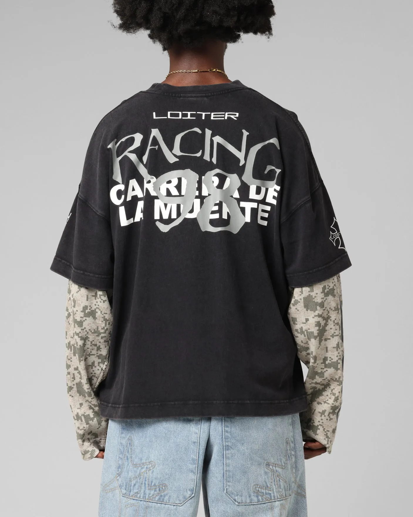 Loiter Performance Layered Long Sleeve T-Shirt Vintage Black sold by Culture Kings product image thumbnail 2