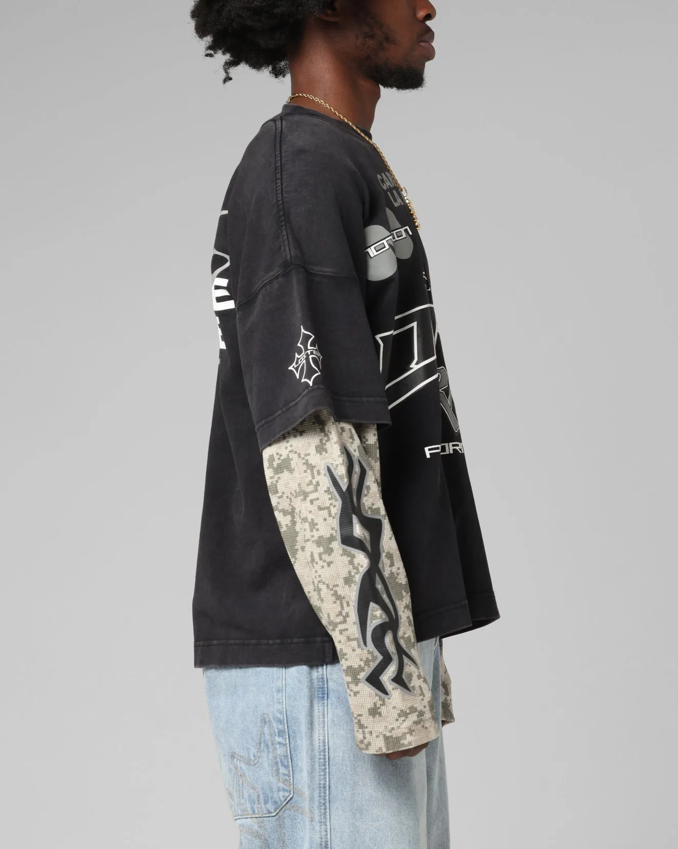 Loiter Performance Layered Long Sleeve T-Shirt Vintage Black sold by Culture Kings product image thumbnail 5