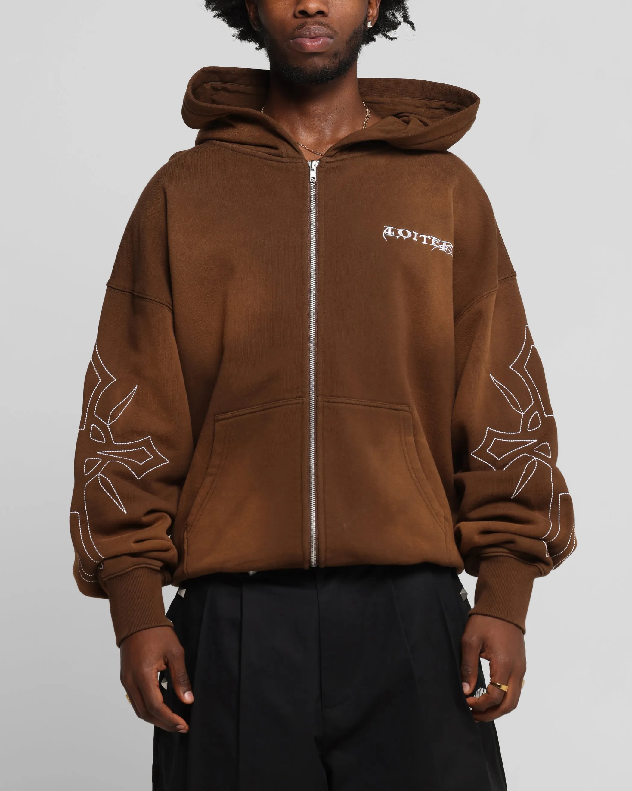 Loiter Atmosphere Zip Hoodie Vintage Brown sold by Culture Kings