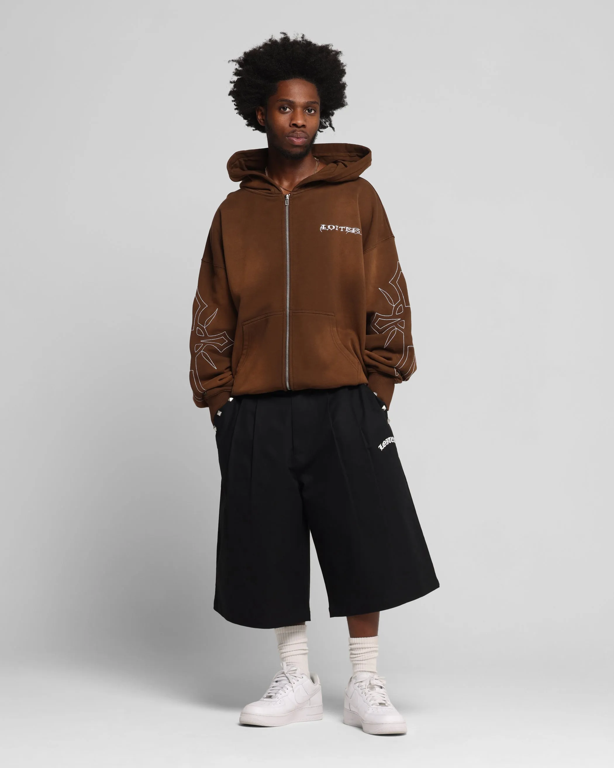 Loiter Atmosphere Zip Hoodie Vintage Brown sold by Culture Kings product image thumbnail 3