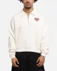 Mitchell & Ness New York Knicks Boxy Quarter Zip Crewneck Egret sold by Culture Kings