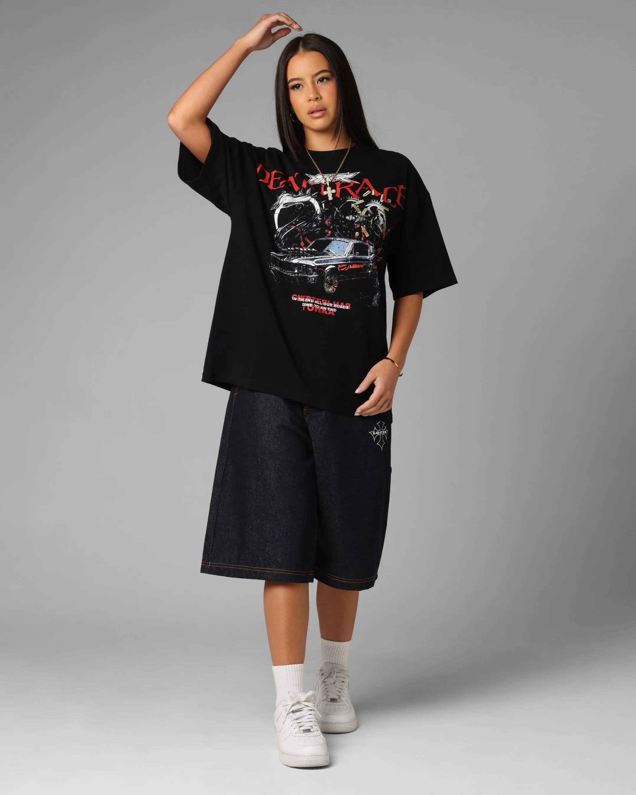 Loiter Death Race Vintage T-Shirt Black sold by Culture Kings product image thumbnail 2