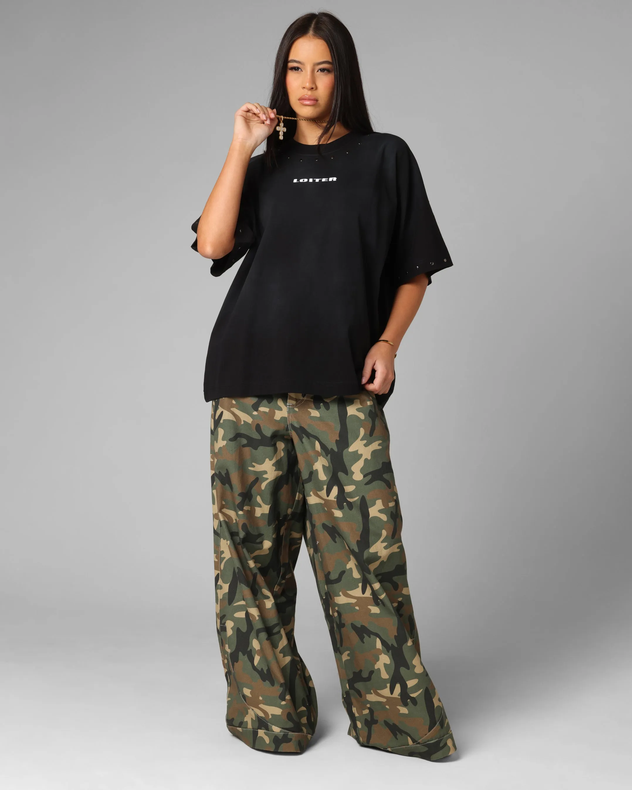 Loiter Opaque Boxy T-Shirt Black sold by Culture Kings product image thumbnail 2