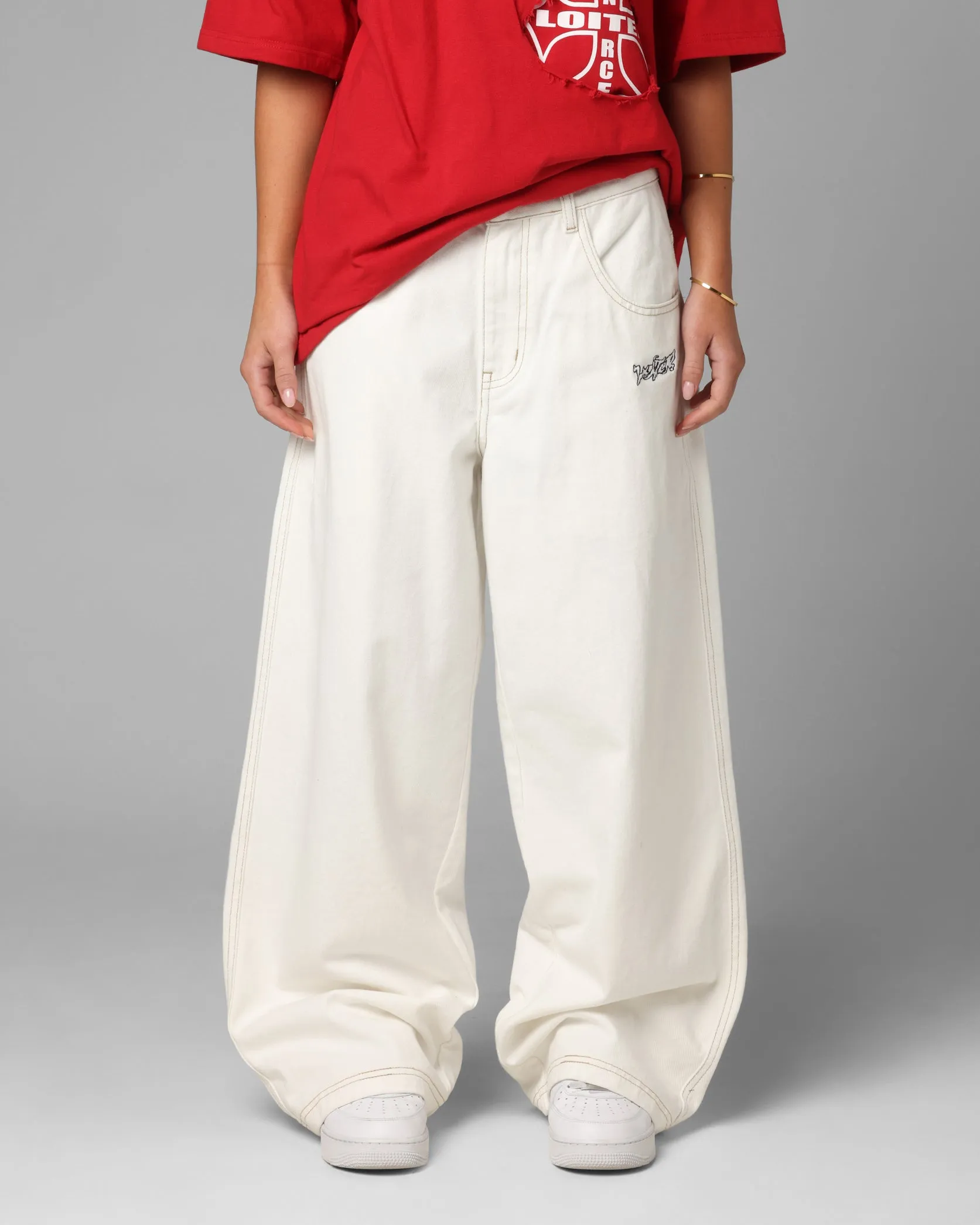 Loiter Star Born Jeans Off White sold by Culture Kings