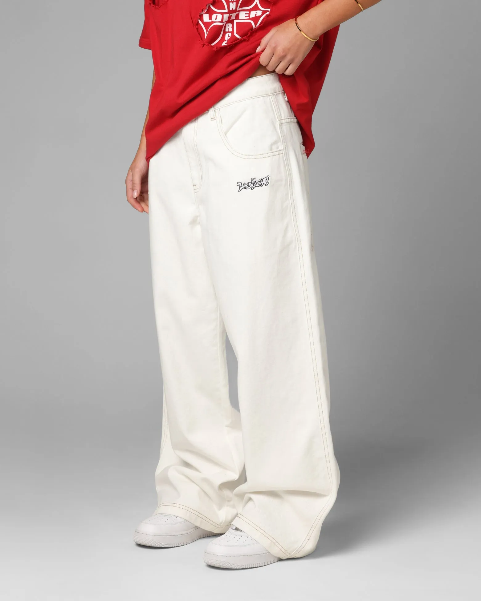 Loiter Star Born Jeans Off White sold by Culture Kings product image thumbnail 5
