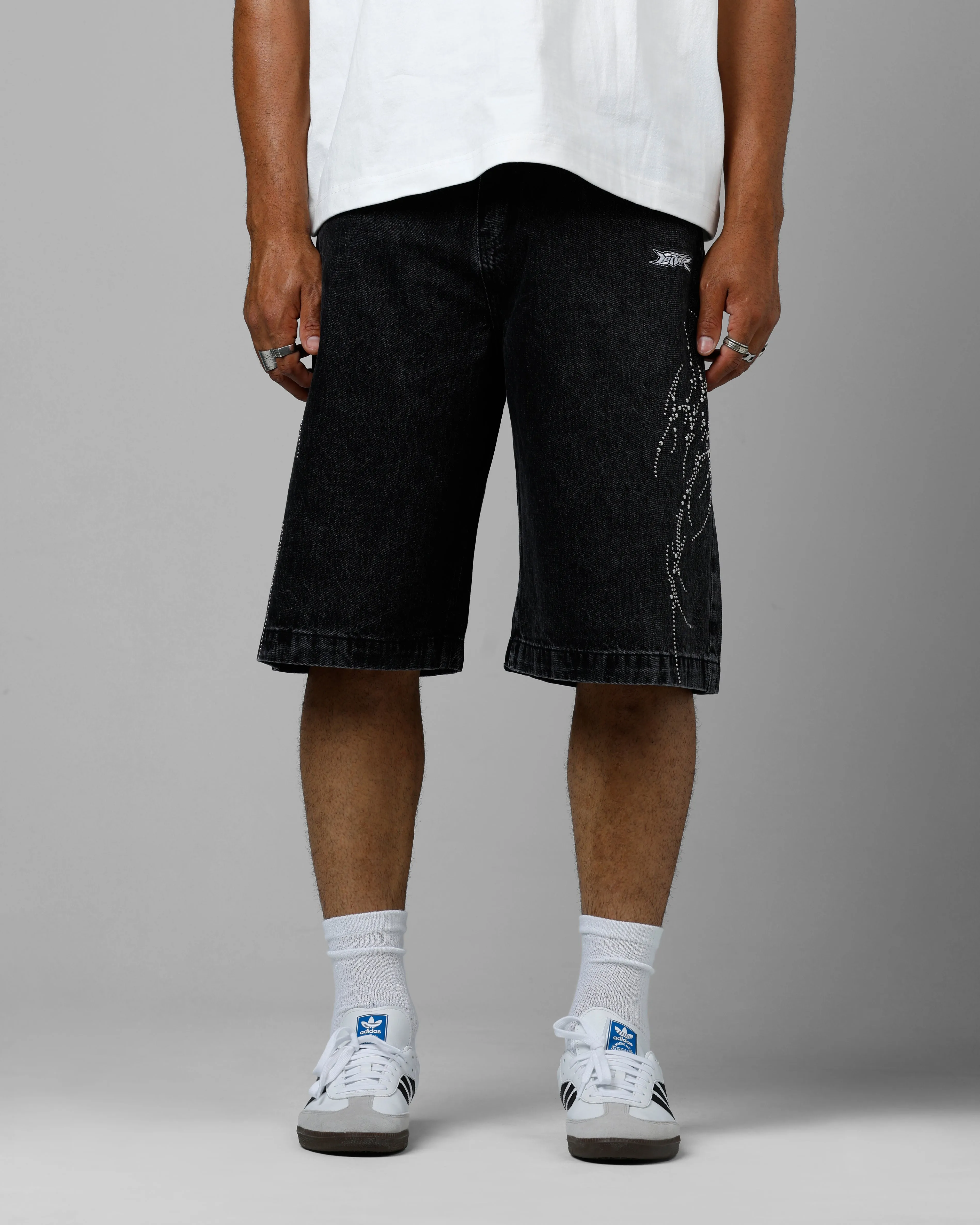 Loiter Goth Clique Jorts Black sold by Culture Kings