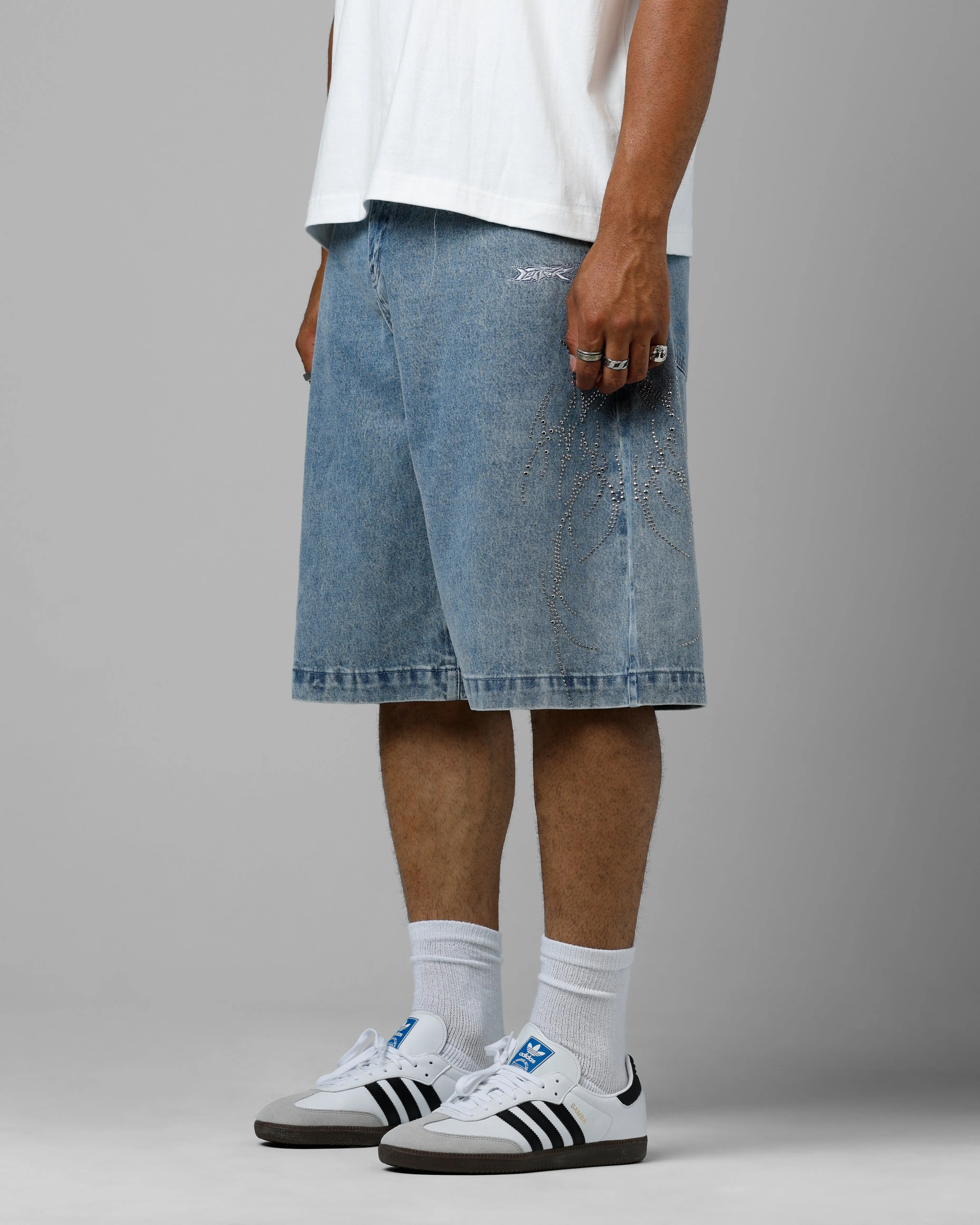 Loiter Goth Clique Jorts Blue Denim sold by Culture Kings product image thumbnail 3