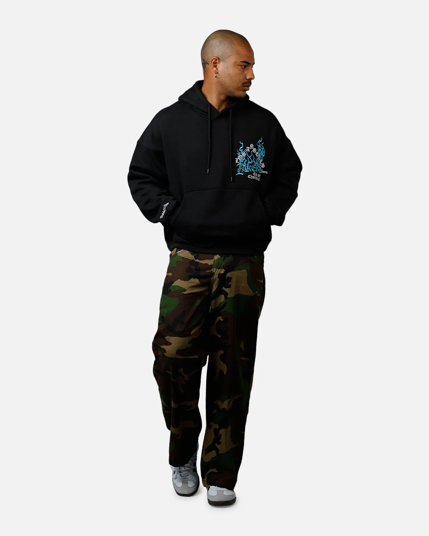 Mitchell & Ness Los Angeles Lakers City Of Champions Hoodie Black sold by Culture Kings product image thumbnail 3