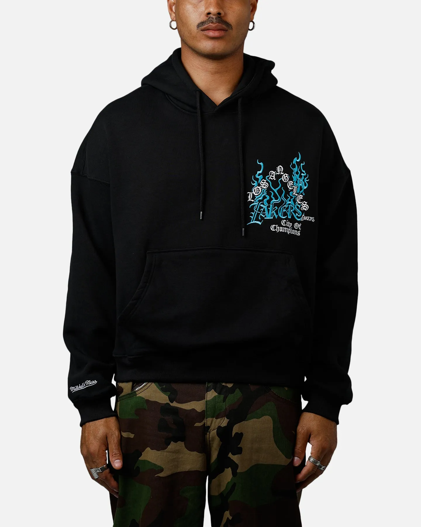 Mitchell & Ness Los Angeles Lakers City Of Champions Hoodie Black sold by Culture Kings product image thumbnail 2