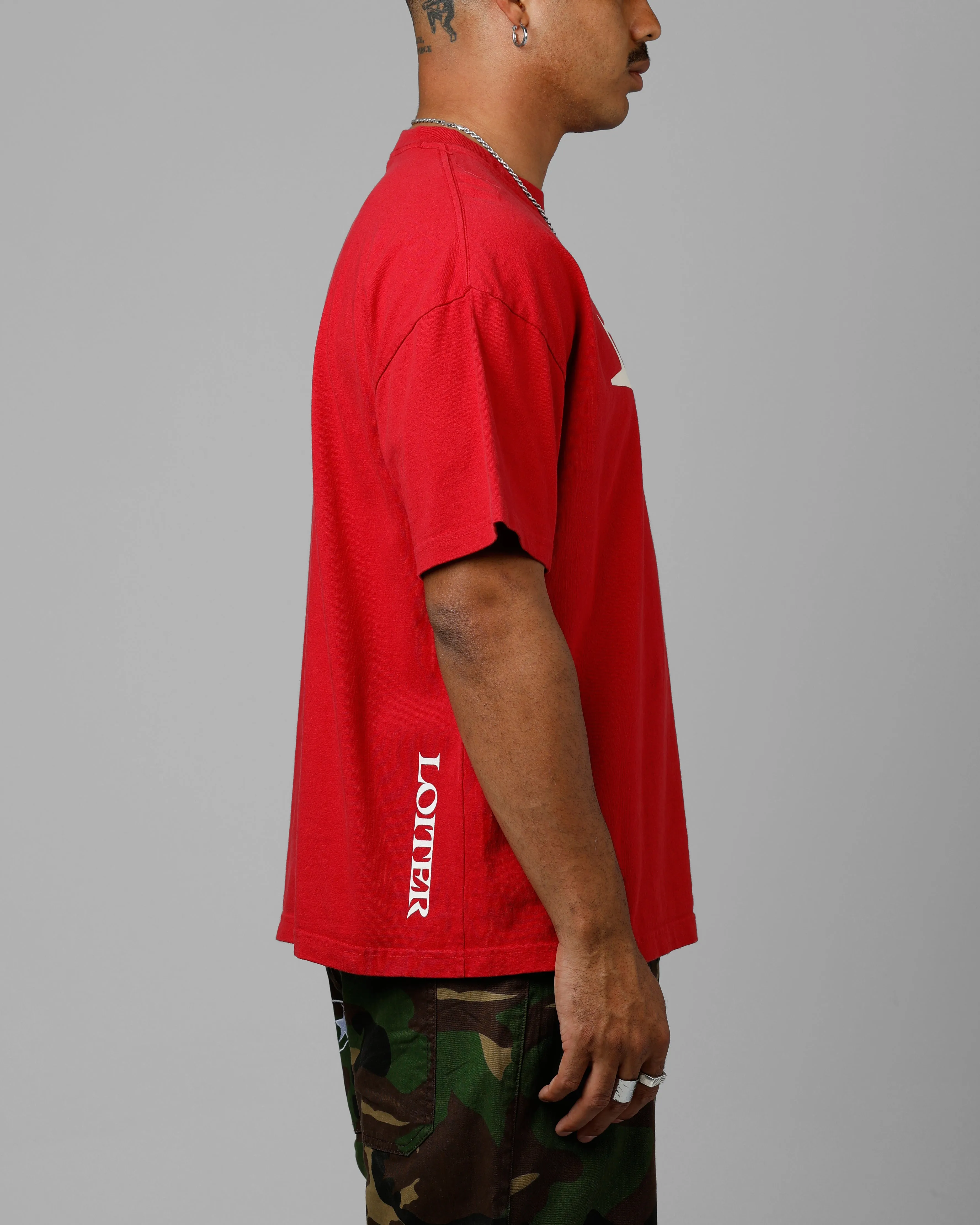 Loiter Hybrid T-Shirt Red sold by Culture Kings product image thumbnail 4