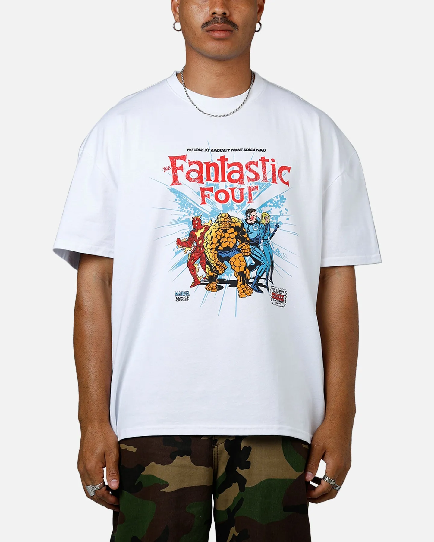 American Thrift Marvel Fantastic Four Group Vintage T-Shirt White sold by Culture Kings