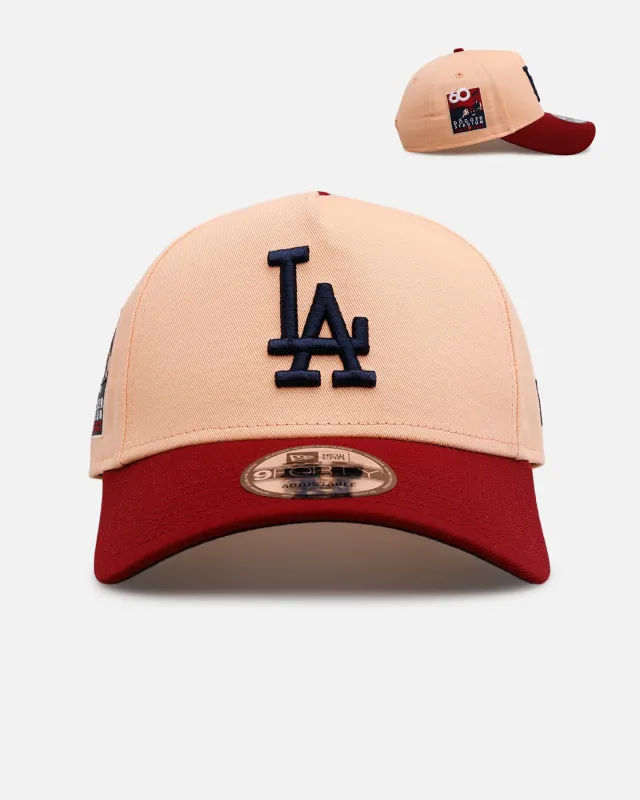 New Era Los Angeles Dodgers 'Volcano' 9FORTY A-Frame Snapback Peach sold by Culture Kings