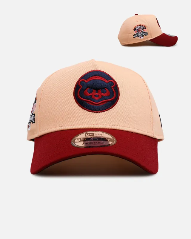 New Era Chicago Cubs 'Volcano' 9FORTY A-Frame Snapback Peach sold by Culture Kings