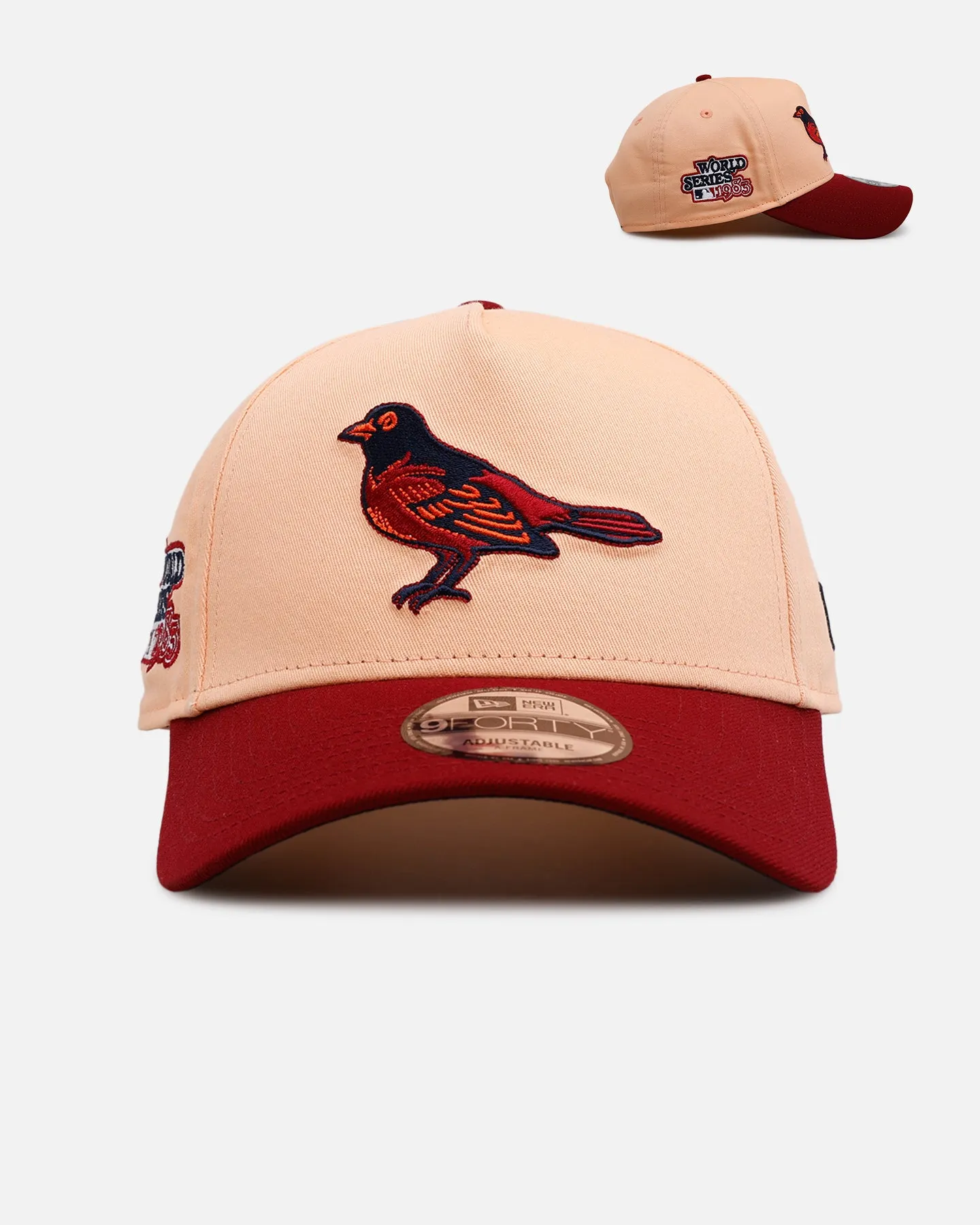 New Era Baltimore Orioles 'Volcano' 9FORTY A-Frame Snapback Peach sold by Culture Kings