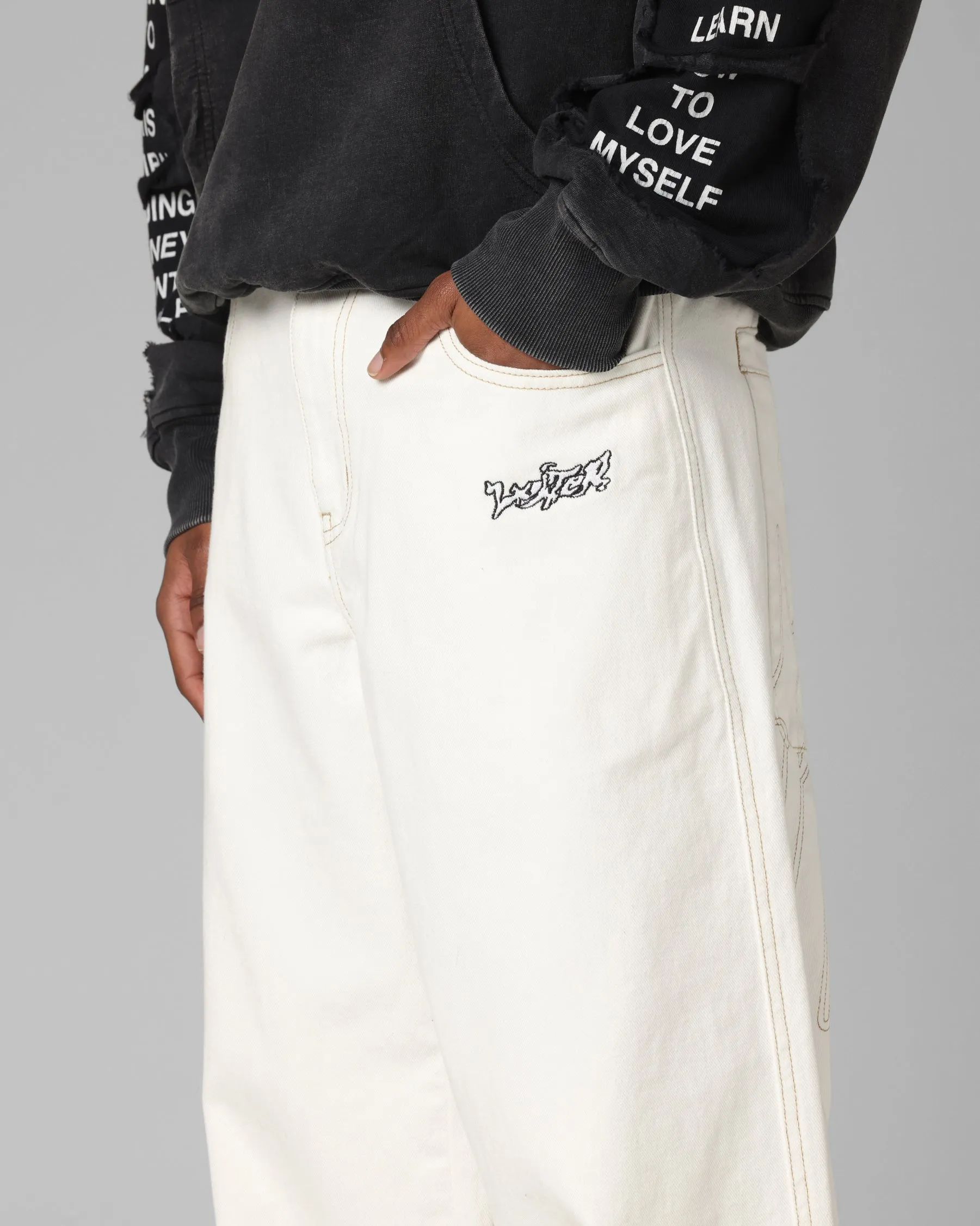 Loiter Star Born Jeans Off White sold by Culture Kings product image thumbnail 4