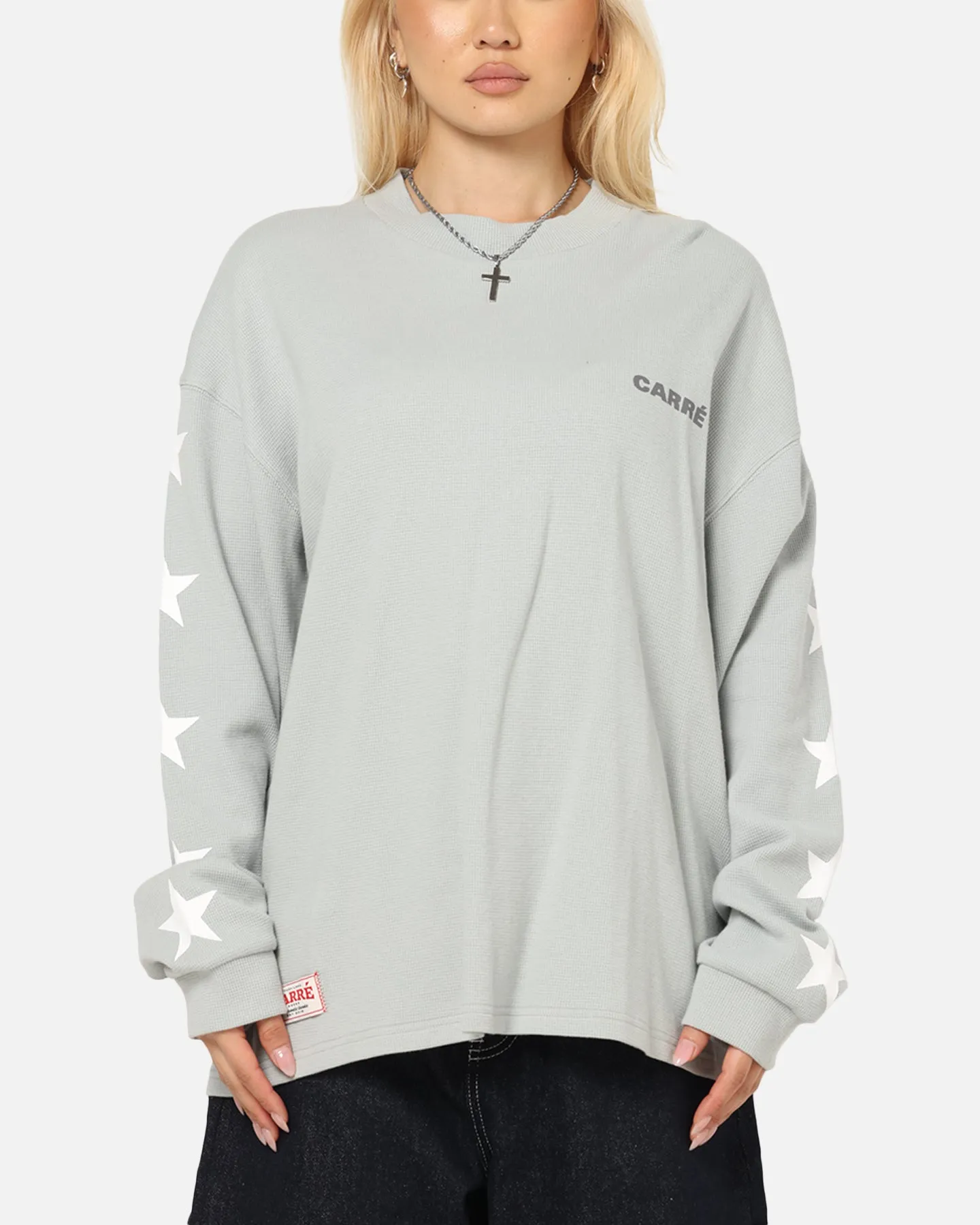 Carre Waffle Workwear Long Sleeve T-Shirt Grey sold by Culture Kings