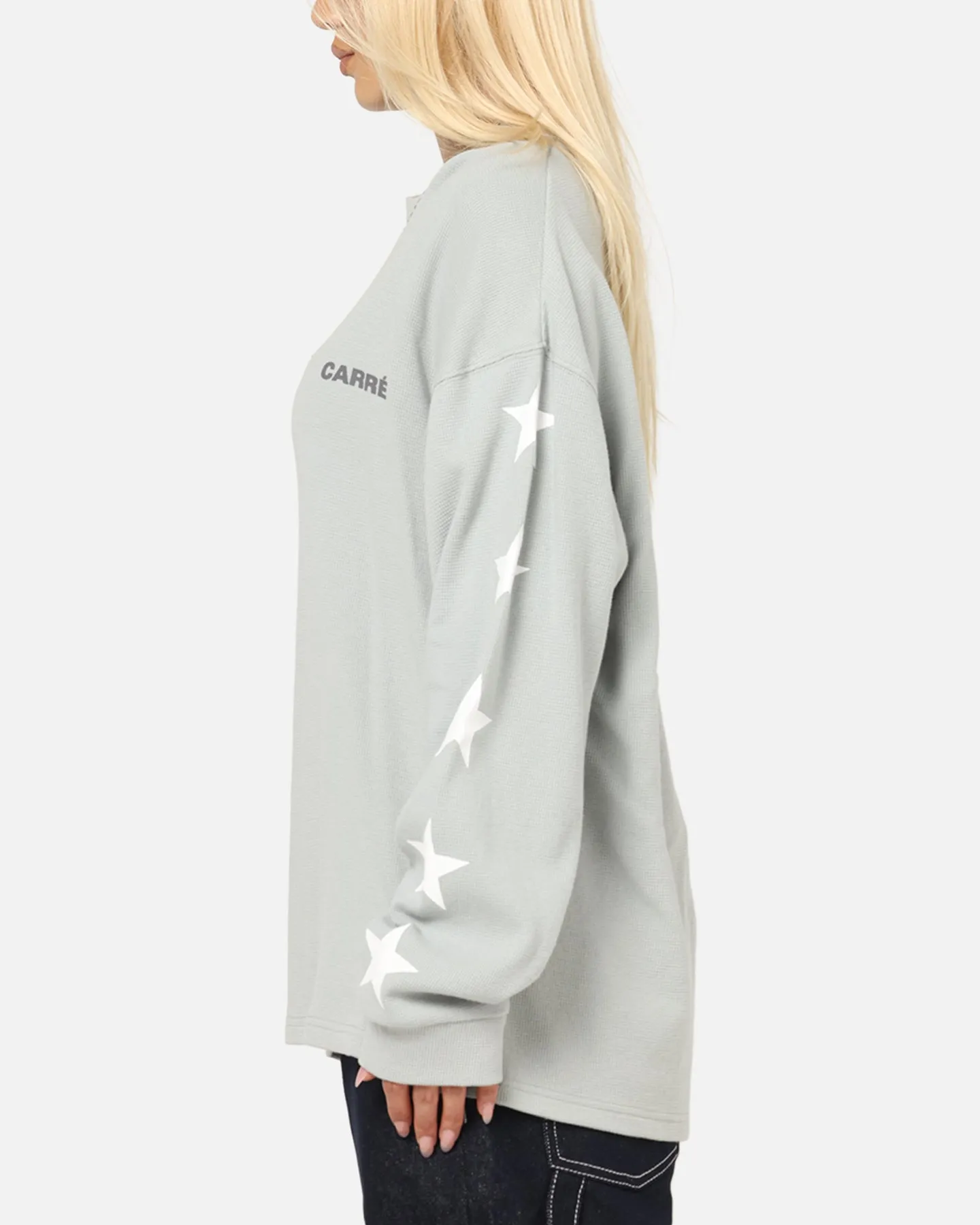 Carre Waffle Workwear Long Sleeve T-Shirt Grey sold by Culture Kings product image thumbnail 5