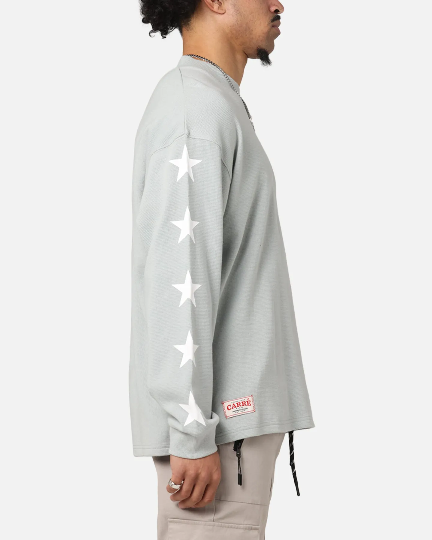 Carre Waffle Workwear Long Sleeve T-Shirt Grey sold by Culture Kings product image thumbnail 4