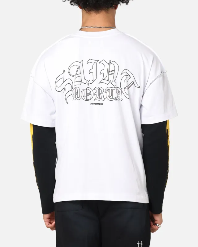 Saint Morta La Flame Long Sleeve T-Shirt White/Black made by Culture Kings