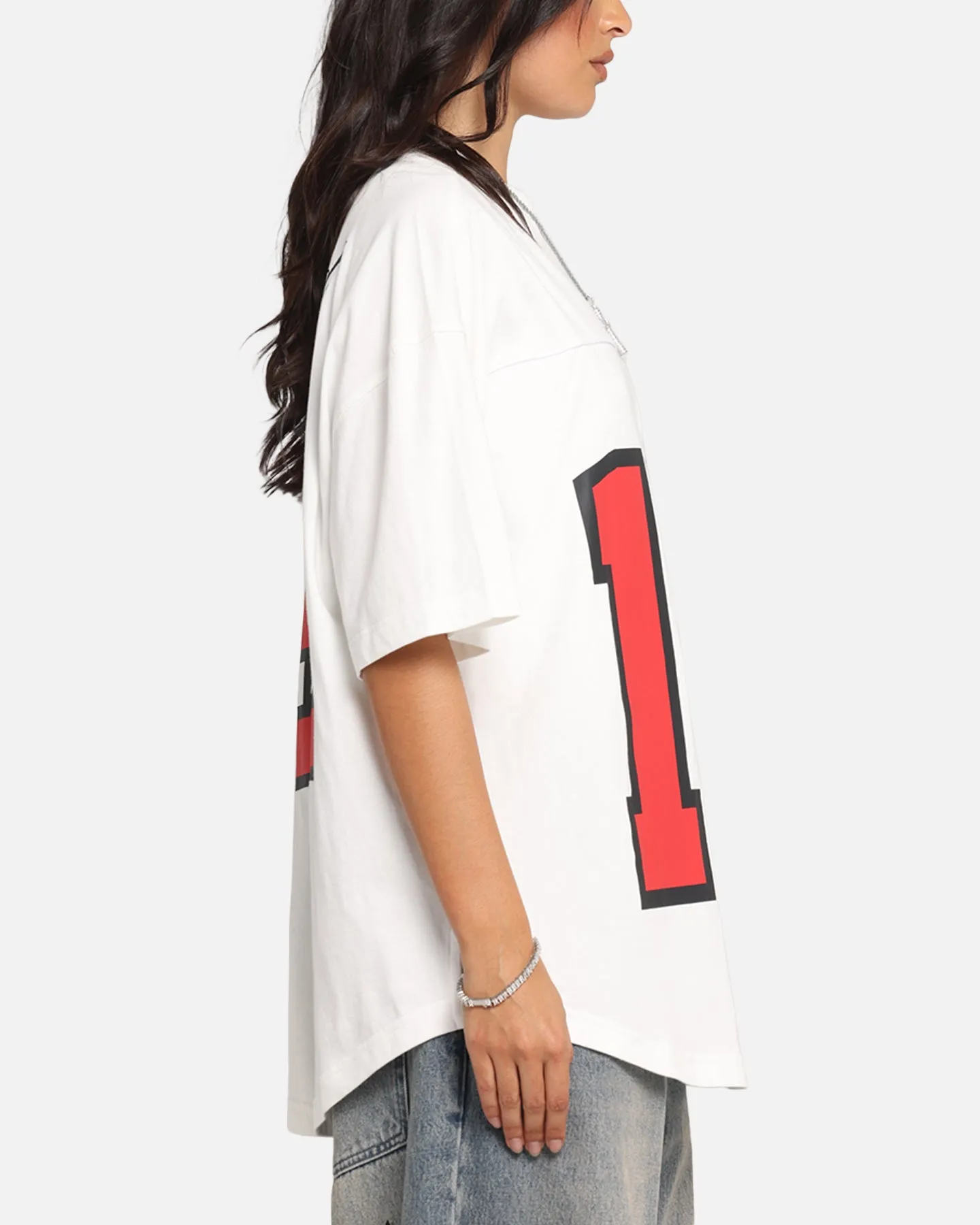 Carre Hitta Grid Iron T-Shirt Off White/Red sold by Culture Kings product image thumbnail 5