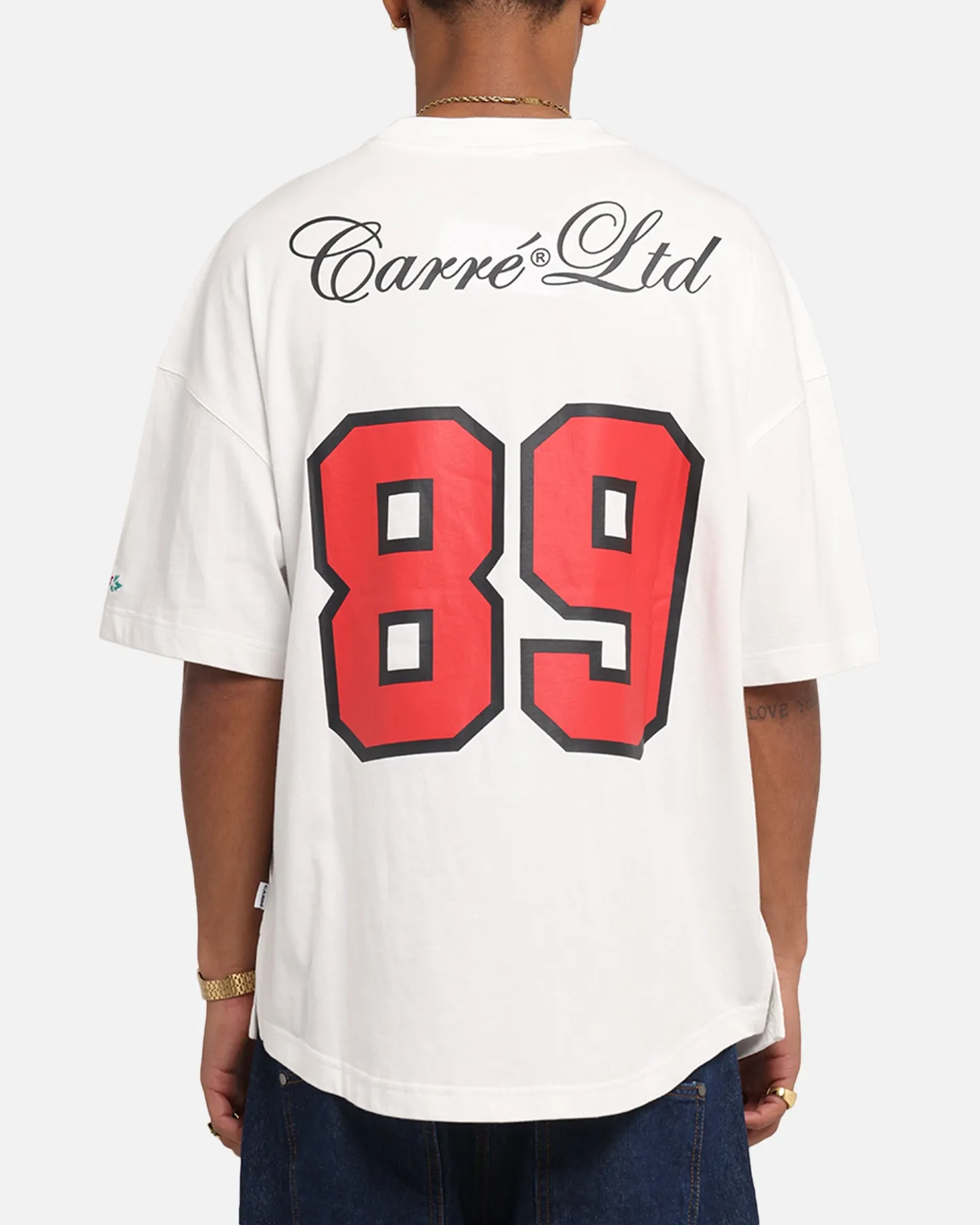Carre Hitta Grid Iron T-Shirt Off White/Red sold by Culture Kings product image thumbnail 2