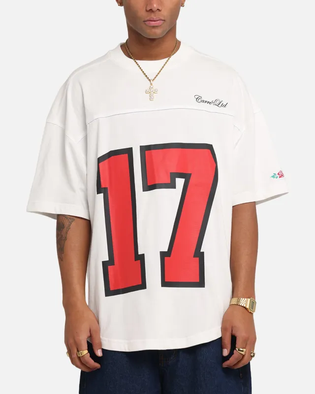 Carre Hitta Grid Iron T-Shirt Off White/Red sold by Culture Kings
