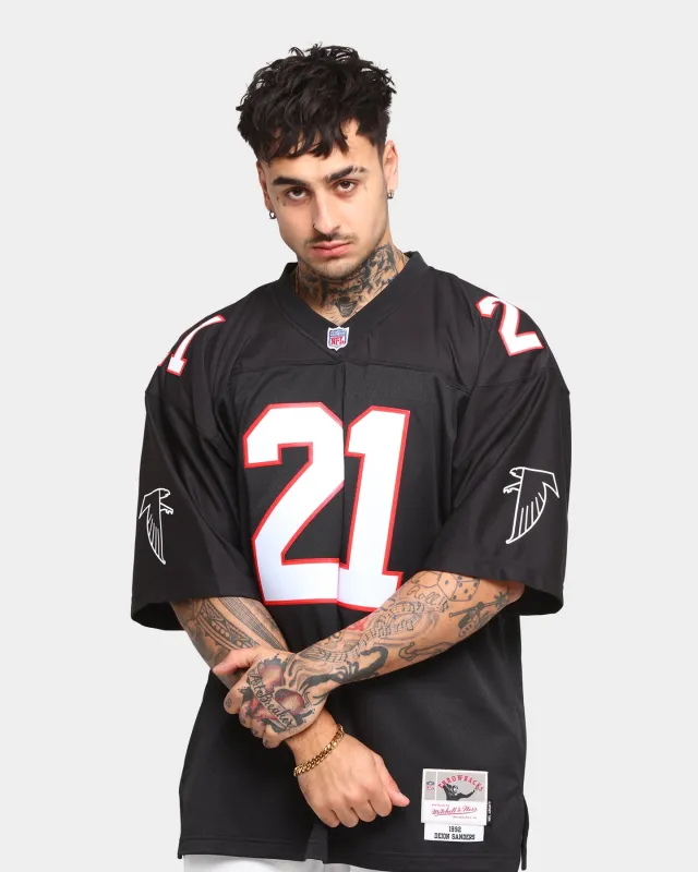 MItchell & Ness Men's Atlanta Falcons Deion Sanders #21 Legacy Jersey Black sold by Culture Kings