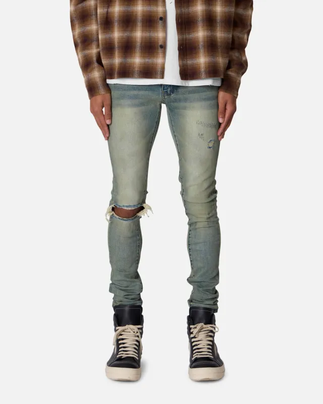 MNML Skinny Dusted Jeans Sun Washed Blue sold by Culture Kings