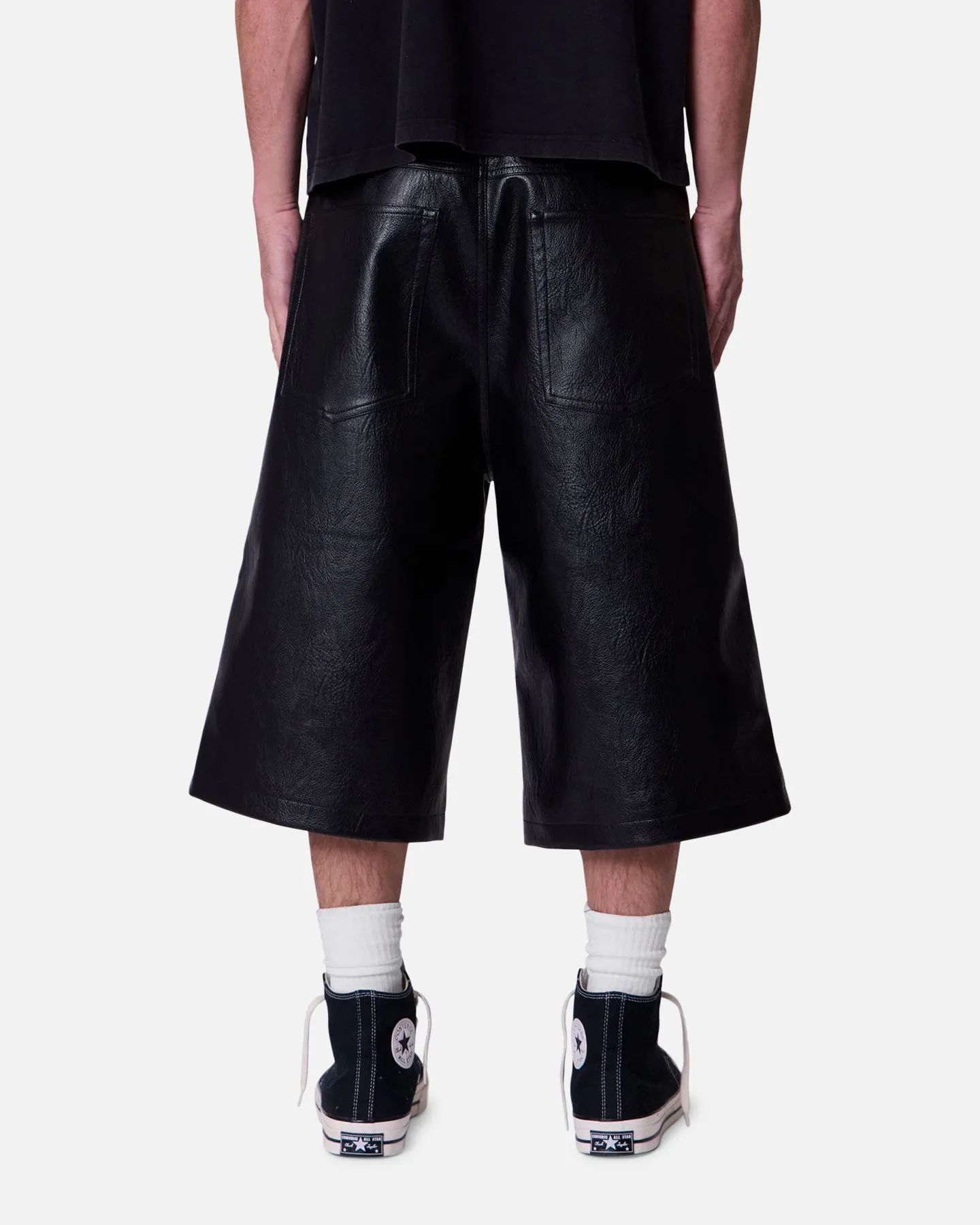 MNML Ultra Baggy Leather Shorts Black sold by Culture Kings product image thumbnail 4