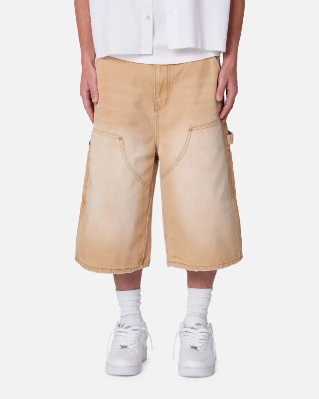 MNML Ultra Baggy Carpenter Shorts Washed Tan sold by Culture Kings