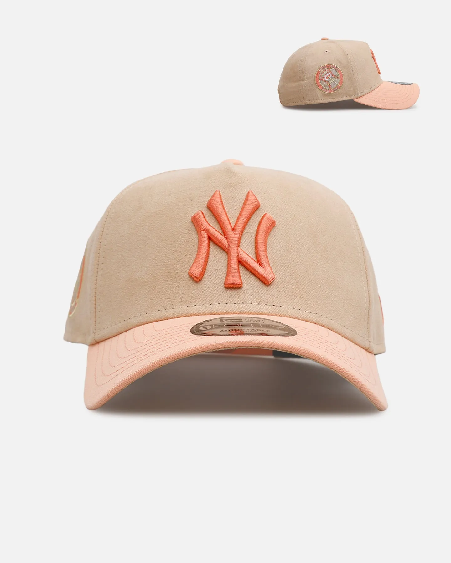 New Era New York Yankees 'Peach Suede' 9FORTY A-Frame Snapback Peach sold by Culture Kings