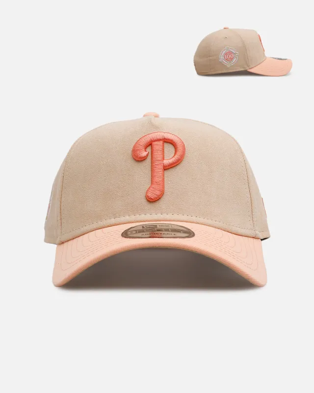New Era Philadelphia Phillies 'Peach Suede' 9FORTY A-Frame Snapback Peach sold by Culture Kings