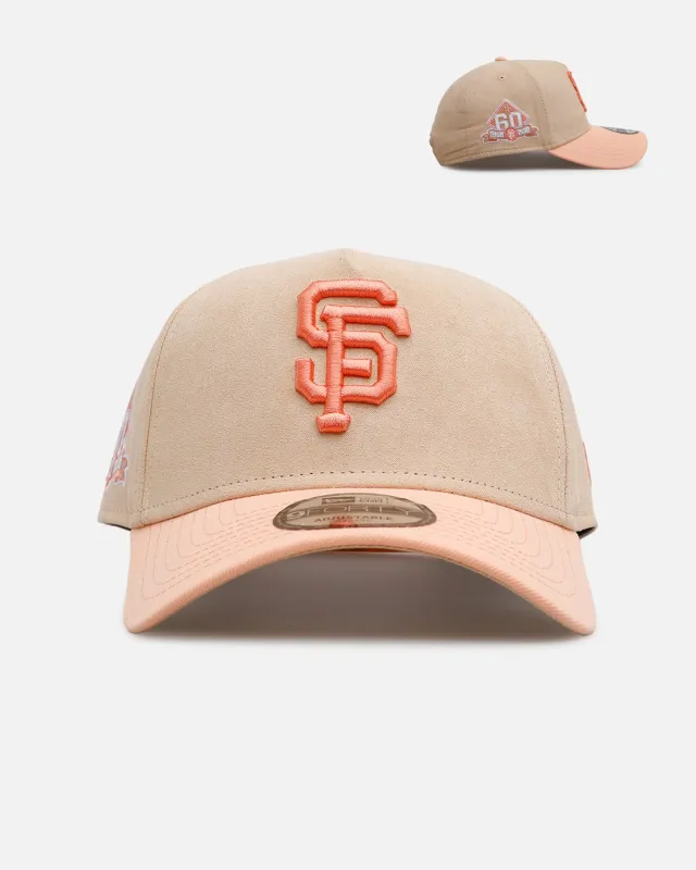 New Era San Francisco Giants 'Peach Suede' 9FORTY A-Frame Snapback Peach sold by Culture Kings
