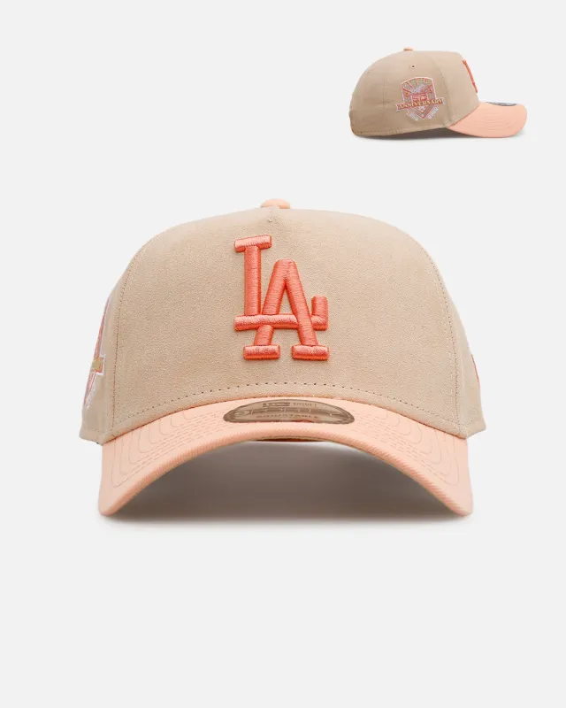 New Era Los Angeles Dodgers 'Peach Suede' 9FORTY A-Frame Snapback Peach sold by Culture Kings