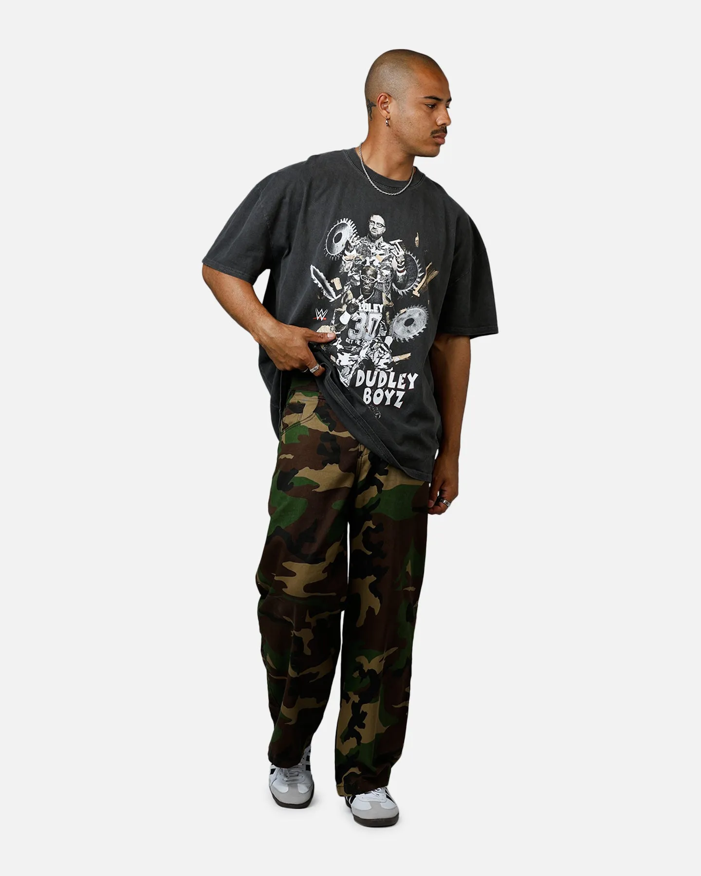 Culture Kings X WWE Dudley Boyz Ruthless Aggression Vintage T-Shirt Washed Charcoal sold by Culture Kings product image thumbnail 3