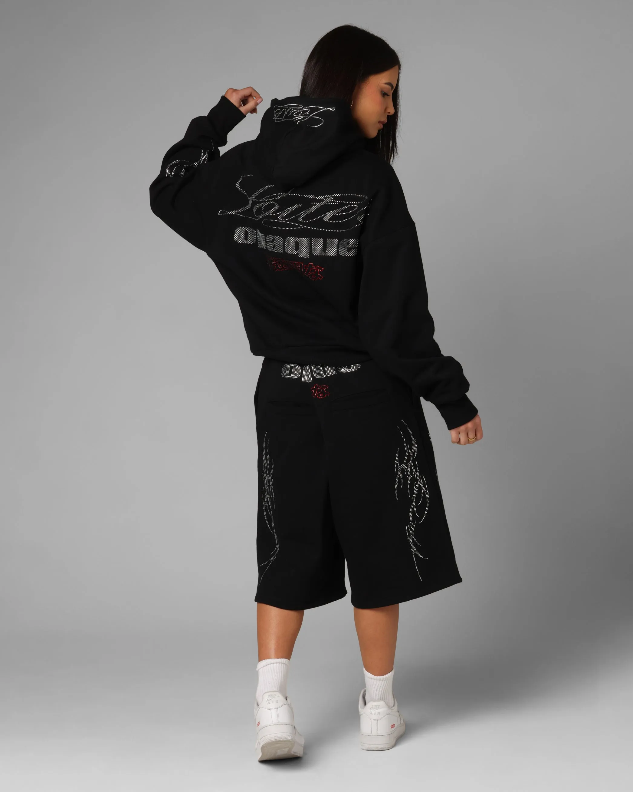Loiter Opaque Rhinestone Premium Hoodie Black sold by Culture Kings product image thumbnail 4