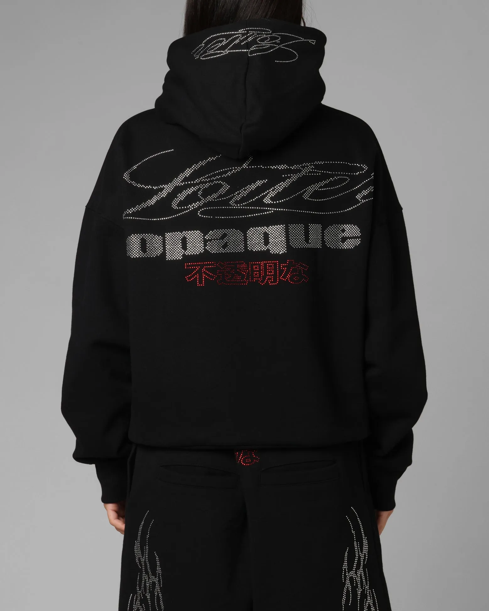 Loiter Opaque Rhinestone Premium Hoodie Black sold by Culture Kings product image thumbnail 2