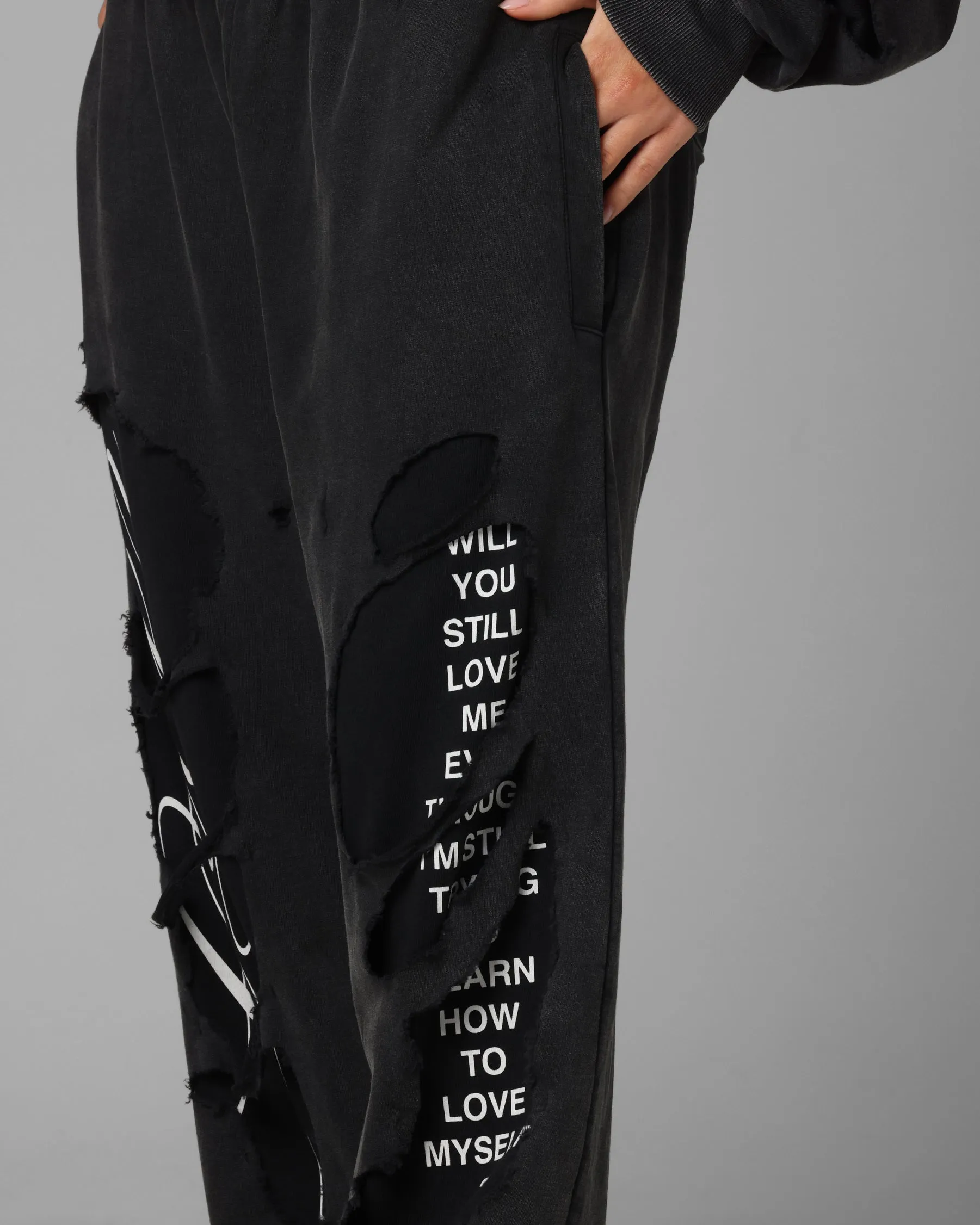 Loiter Destruction Sweatpants Black sold by Culture Kings product image thumbnail 3