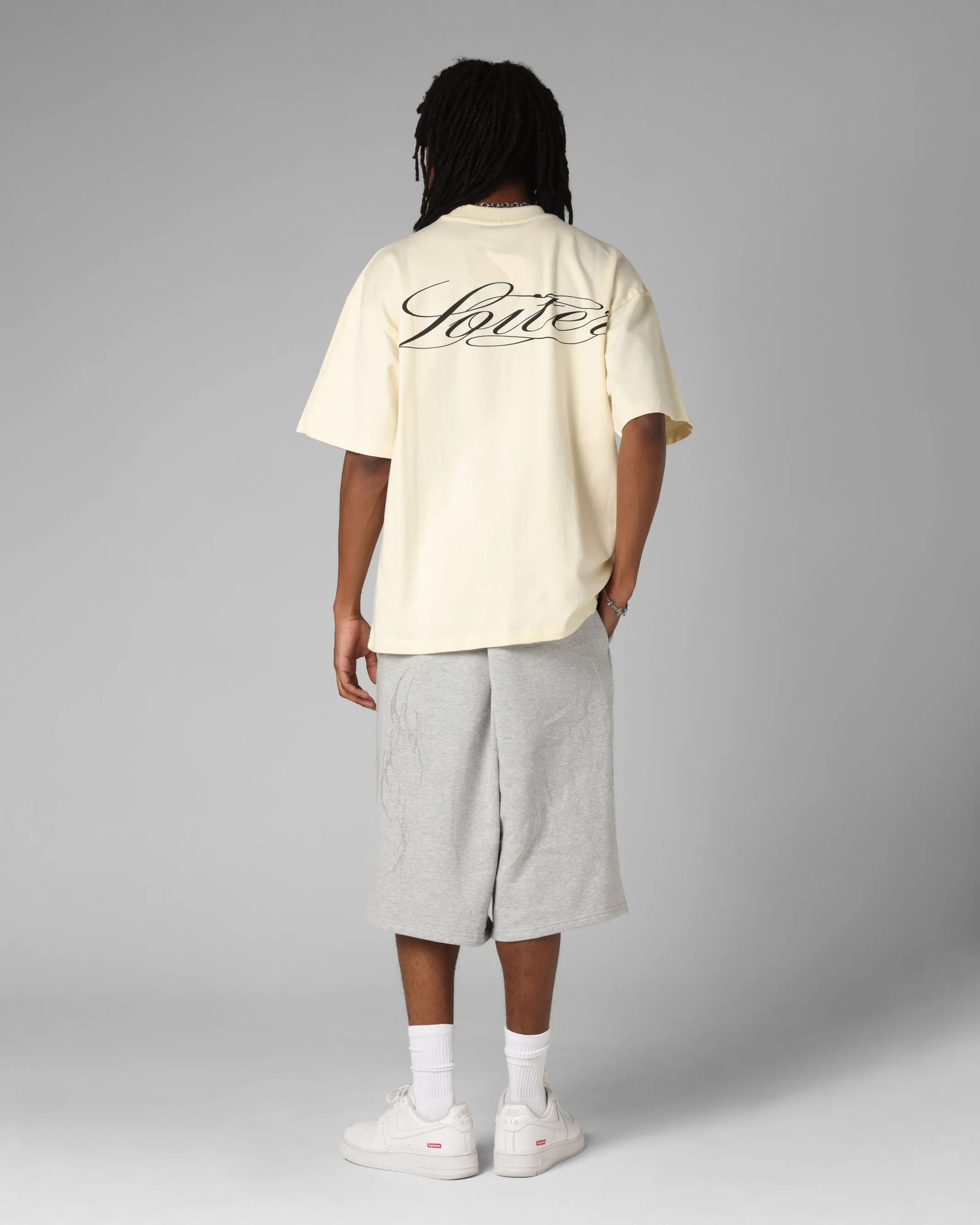 Loiter Script Boxy T-Shirt Off White sold by Culture Kings product image thumbnail 4