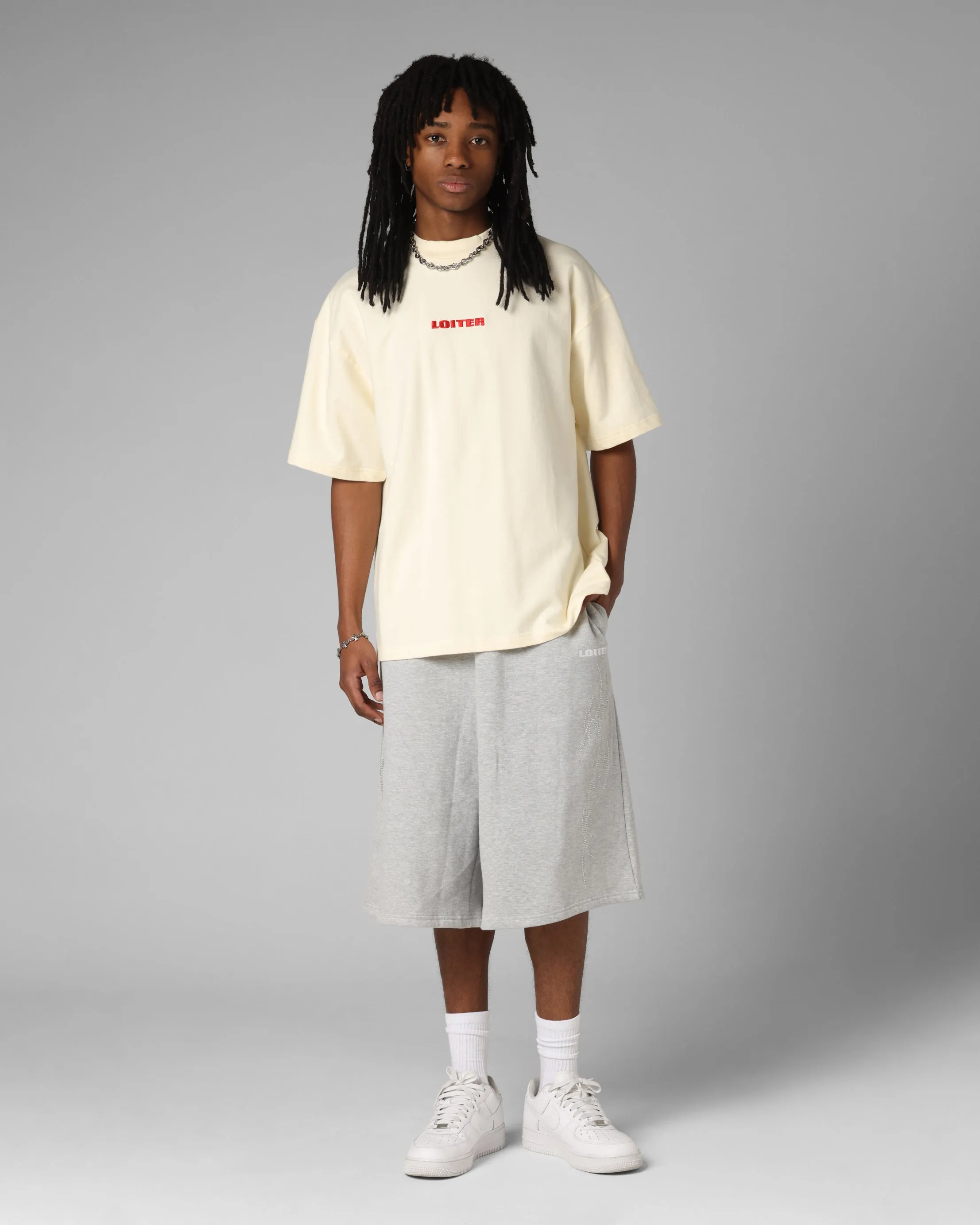 Loiter Script Boxy T-Shirt Off White sold by Culture Kings product image thumbnail 3
