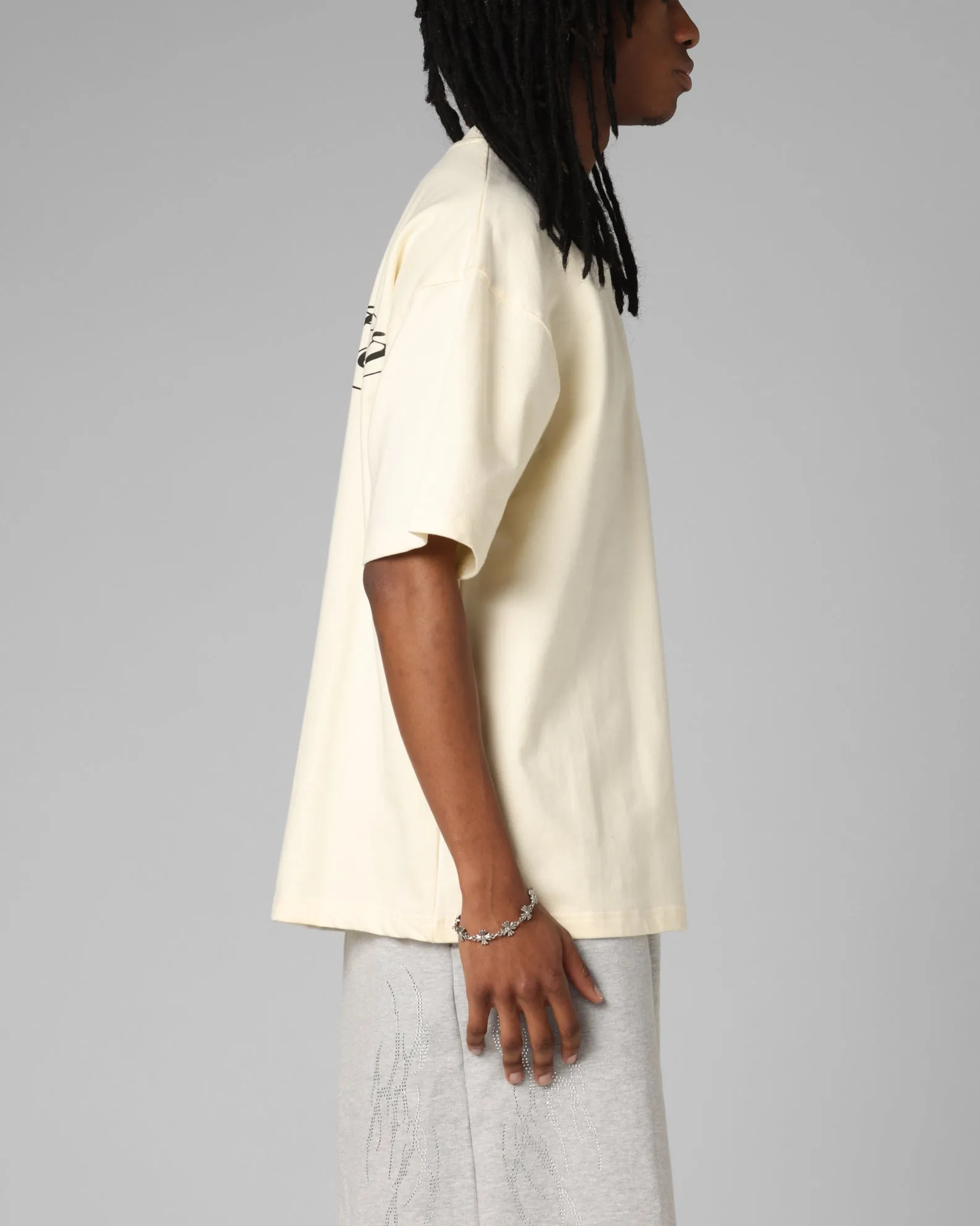 Loiter Script Boxy T-Shirt Off White sold by Culture Kings product image thumbnail 5