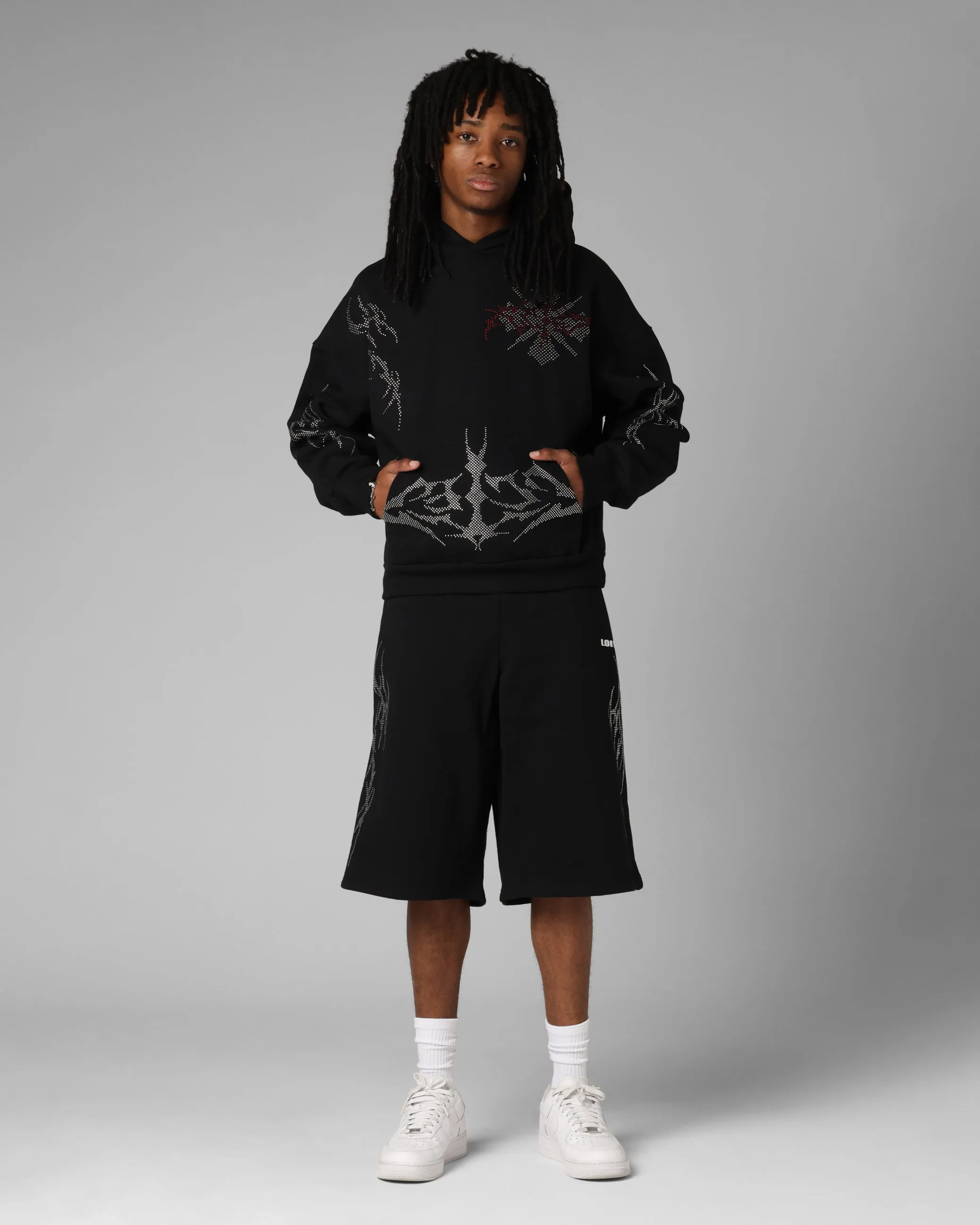 Loiter Opaque Rhinestone Premium Hoodie Black sold by Culture Kings product image thumbnail 3