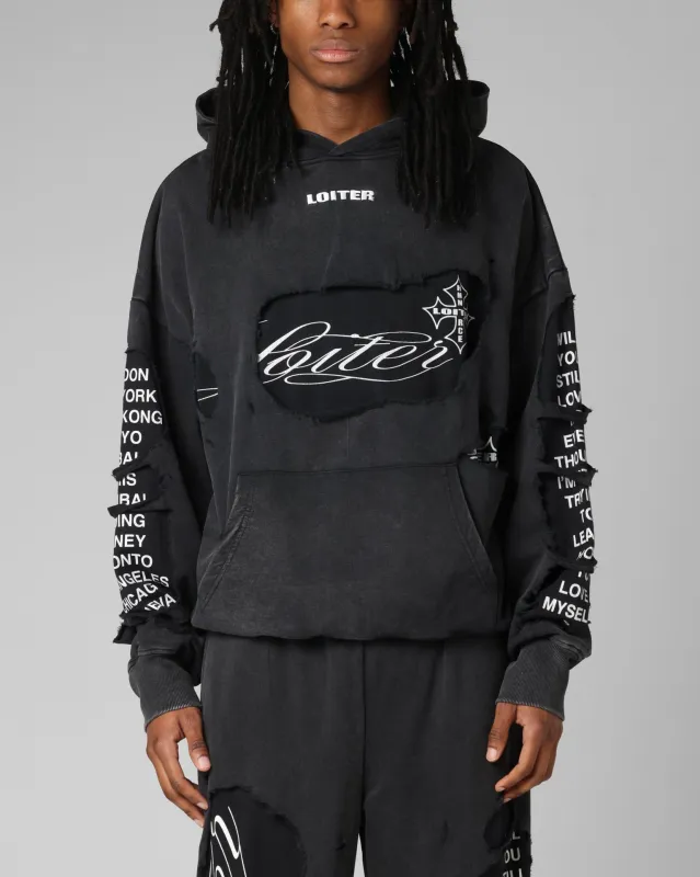 Loiter Destruction Hoodie Black sold by Culture Kings