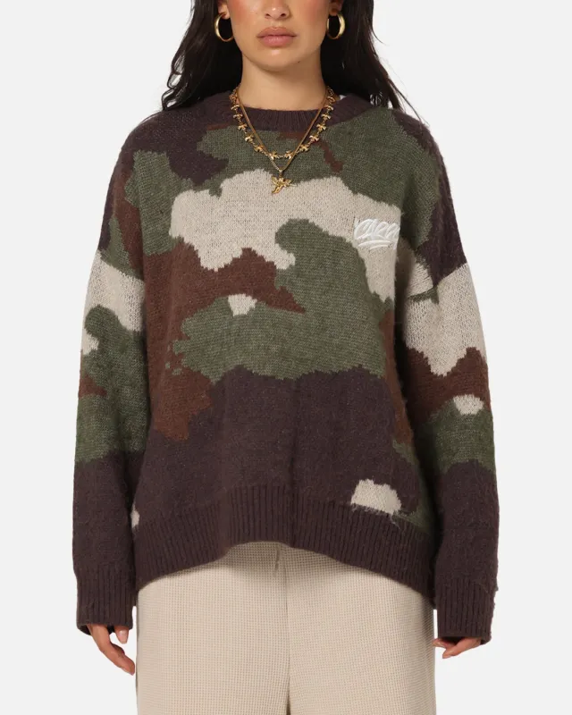 Carre Camo Brushed Sweater Woodland Camo sold by Culture Kings