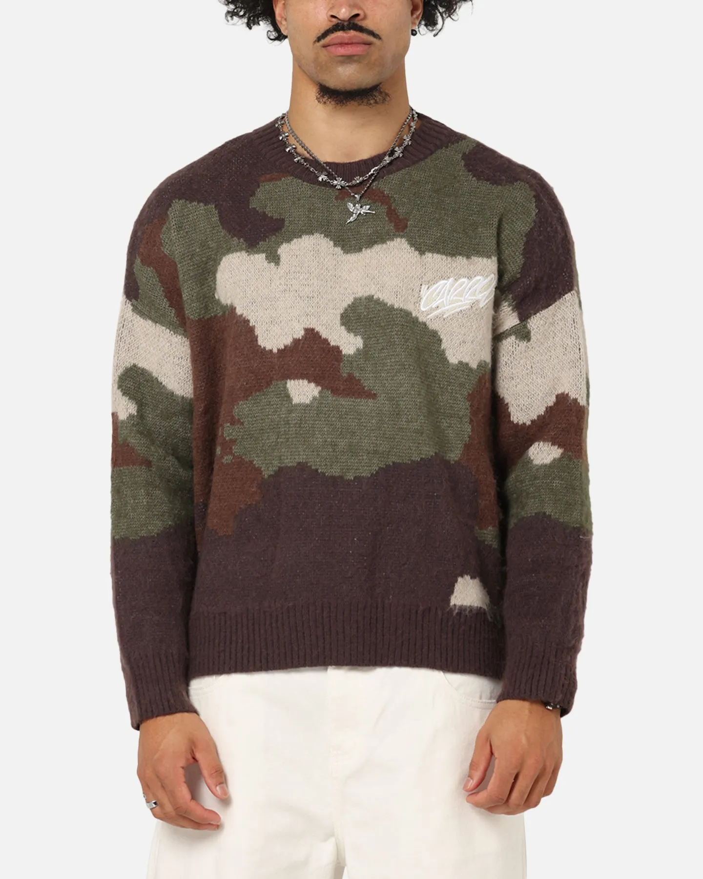 Carre Camo Brushed Sweater Woodland Camo sold by Culture Kings
